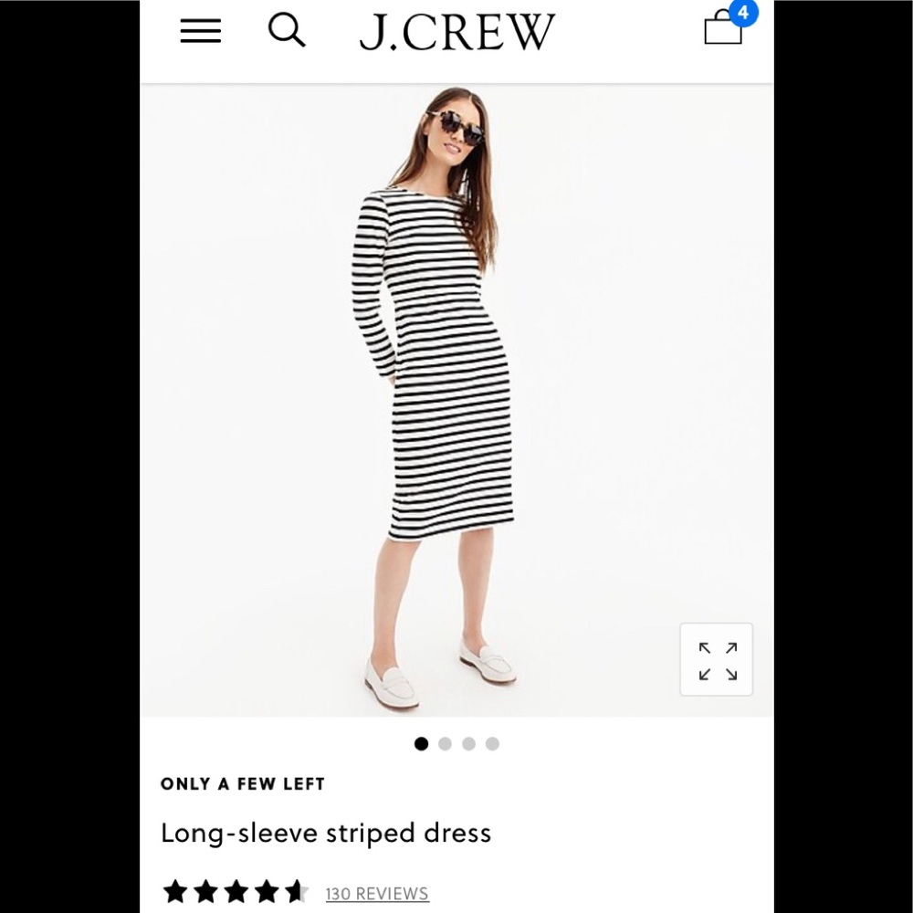 J. Crew Striped Dress